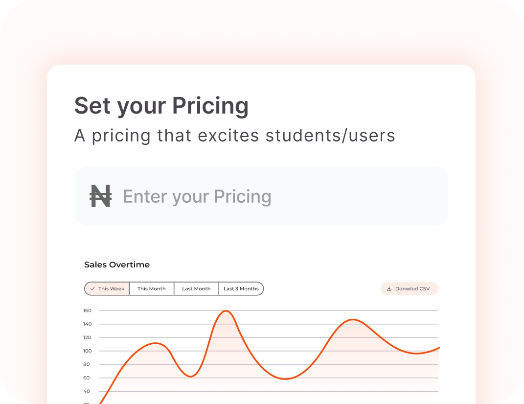 Set your Pricing and Start Earning