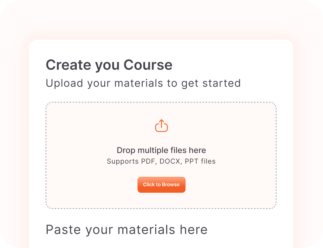 Create and Upload your Course